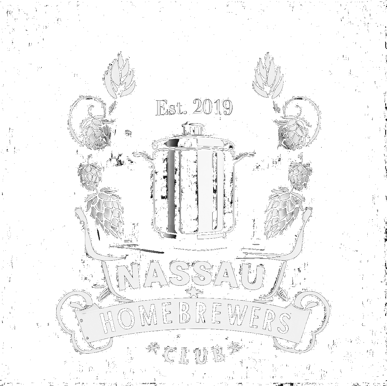 Nassau Homebrewers Club crest, established 2019
